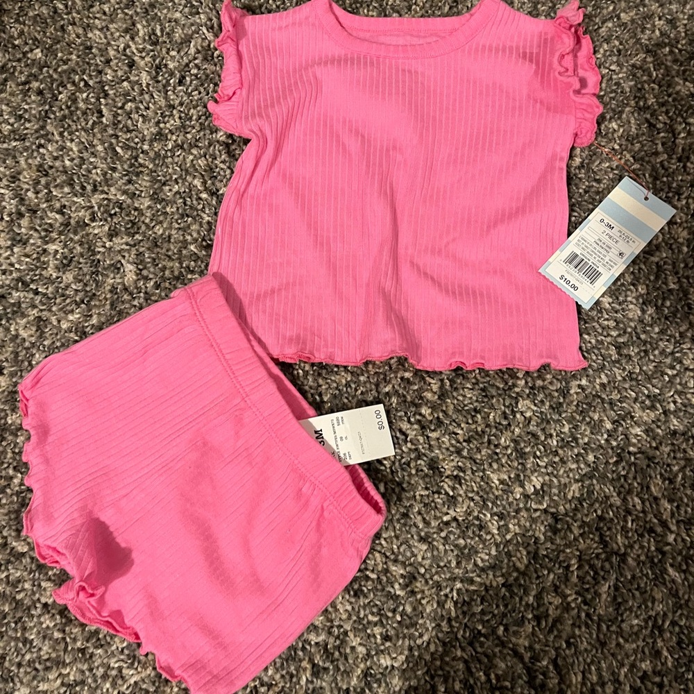 Pink Cat & Jack Set 0-3M NWT